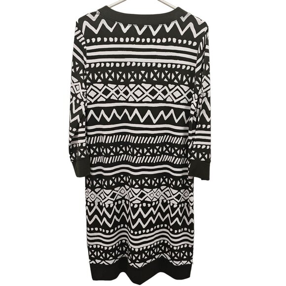 Jones New York Signature Womens V neck Signature 3/4 Sleeve Multi Print Stretchy - Picture 2 of 13